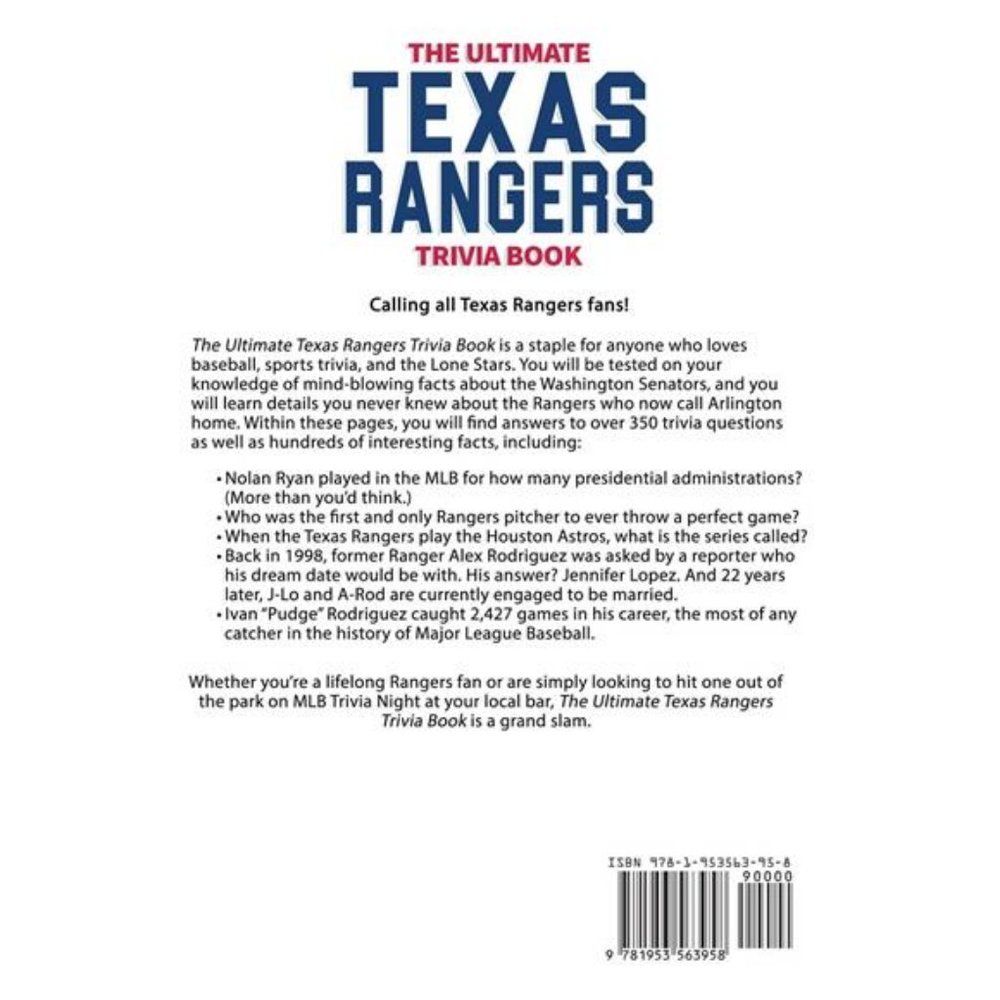 NEW Ultimate Texas Rangers Trivia Book: Quizzes and Fun Facts Rangers Fans! - Picture 2 of 2